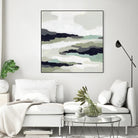 Mint Mesa II by June Vess on GIANT ART - grey  abstract abstract 