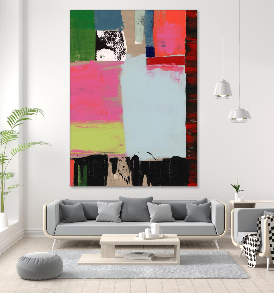 Pink Blocks III by Cartissi on GIANT ART - red abstract abstract