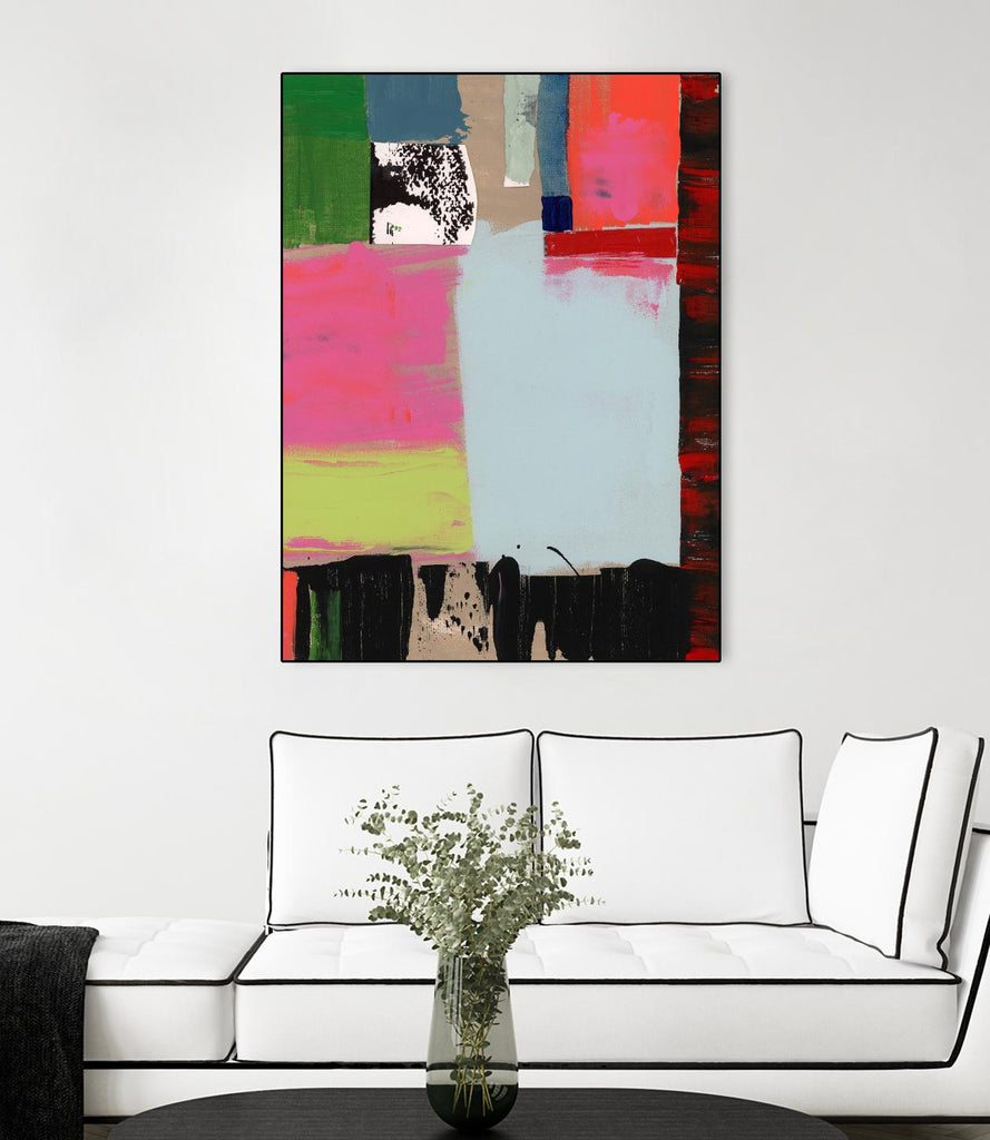 Pink Blocks III by Cartissi on GIANT ART - red abstract abstract