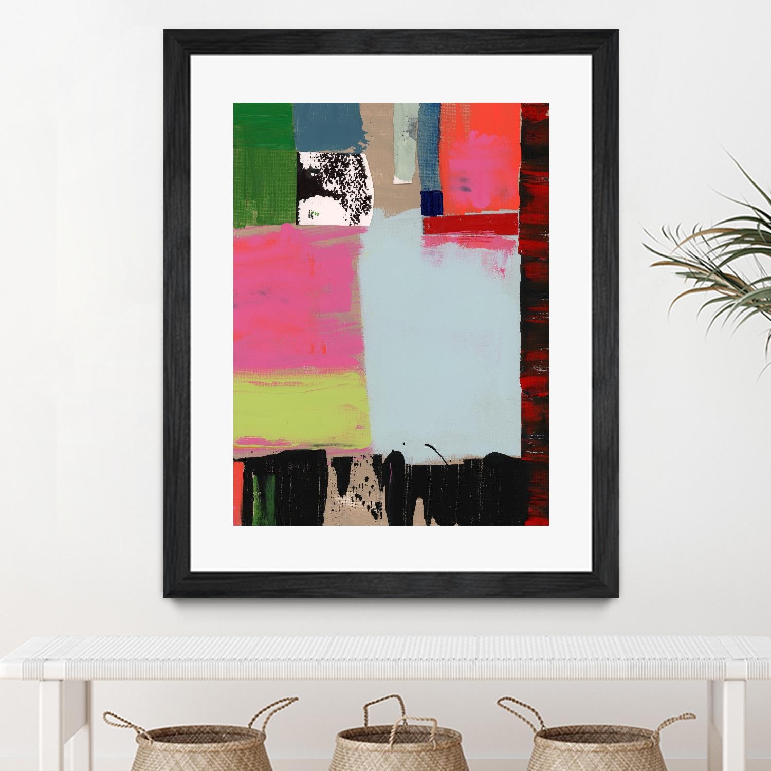 Pink Blocks III by Cartissi on GIANT ART - red abstract abstract