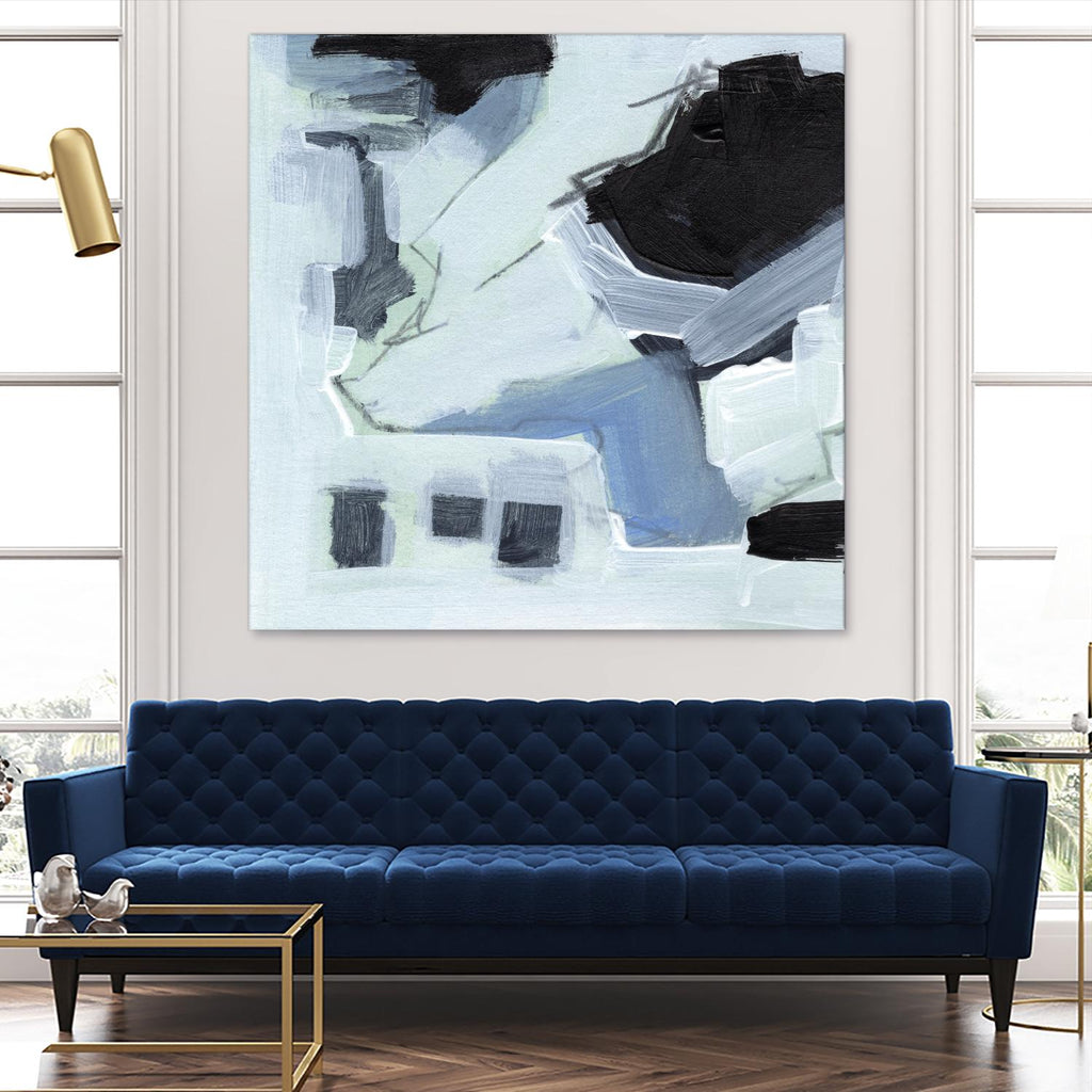 Fractal Sky V de Jennifer Parker sur GIANT ART - abstrait bleu 
