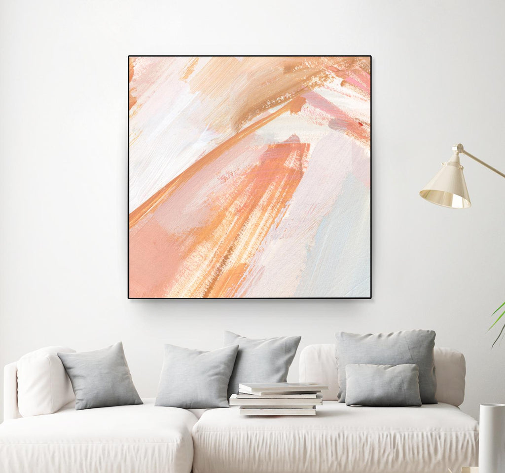 Pink Vanilla III par Annie Warren sur GIANT ART - abstrait orange