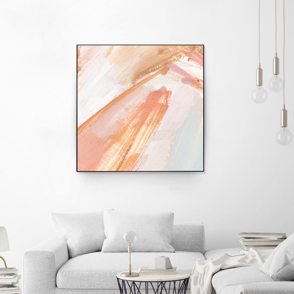 Pink Vanilla III par Annie Warren sur GIANT ART - abstrait orange