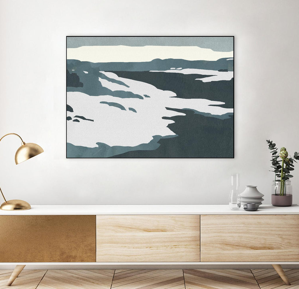 Cutter Island III by Jacob Green on GIANT ART - beige landscapes & seascapes abstract