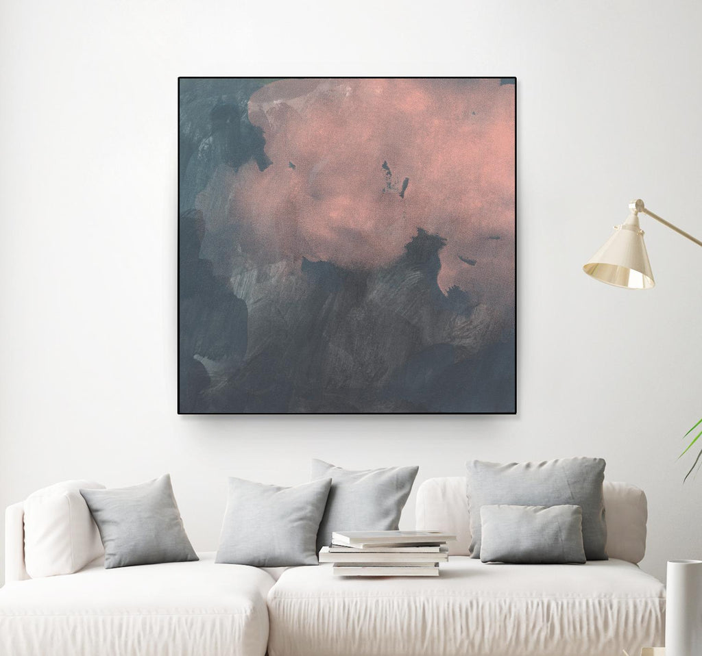 Sunset Aura II de Jacob Green sur GIANT ART - abstrait rose