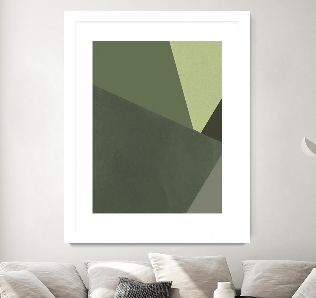 Sage Prism III par Jacob Green sur GIANT ART - vert abstrait abstrait