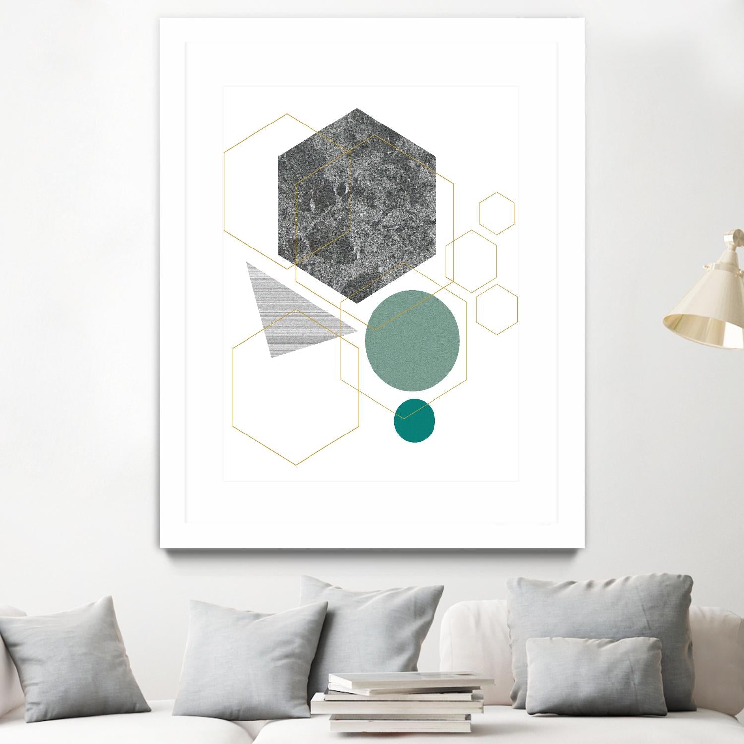 Marbled Deco II by Sabrina Balbuena on GIANT ART - grey  abstract abstract 