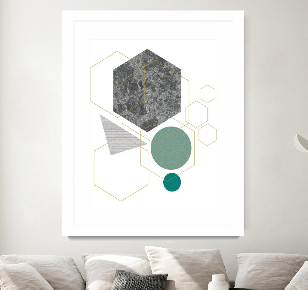Marbled Deco II by Sabrina Balbuena on GIANT ART - grey  abstract abstract 