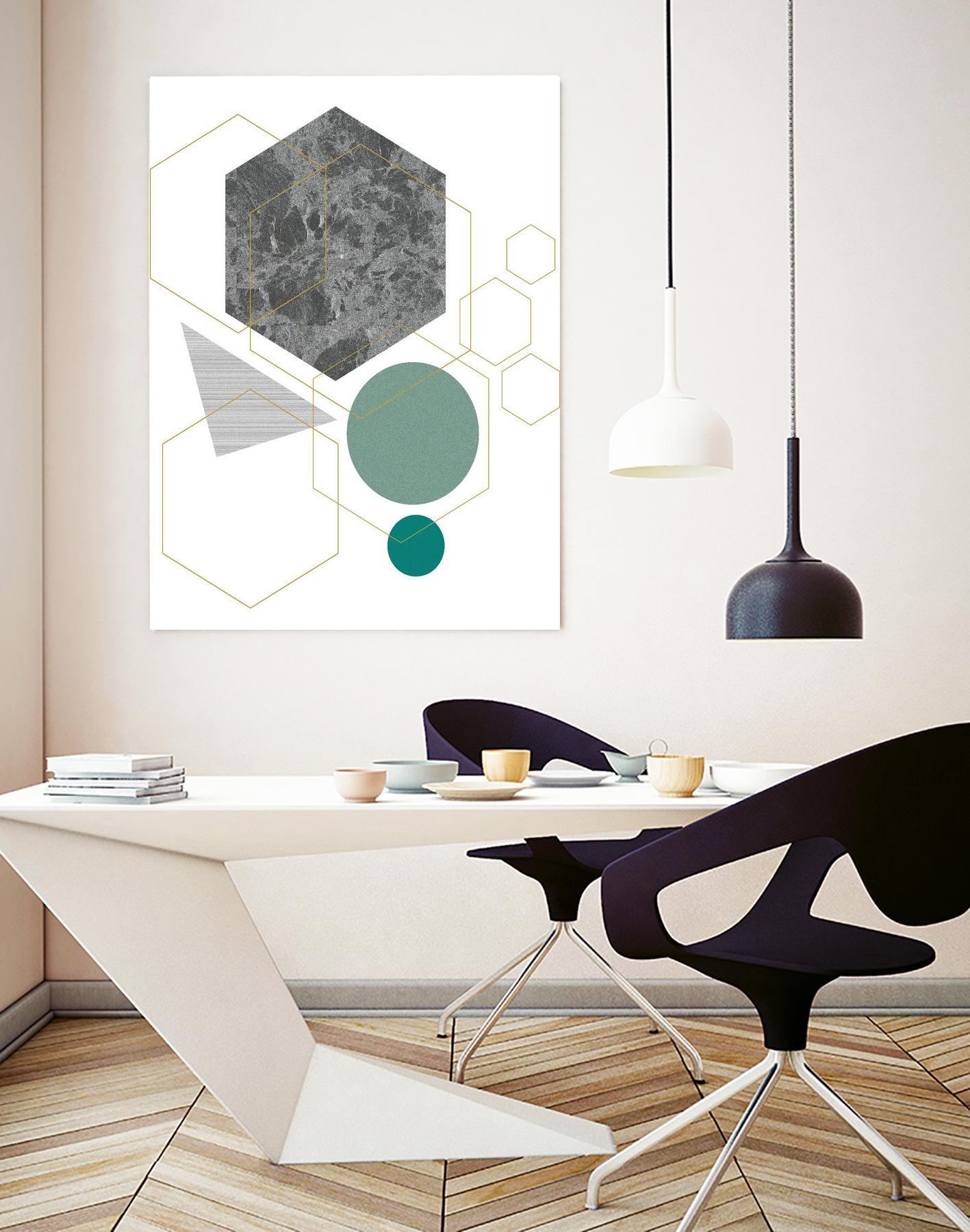 Marbled Deco II by Sabrina Balbuena on GIANT ART - grey  abstract abstract 