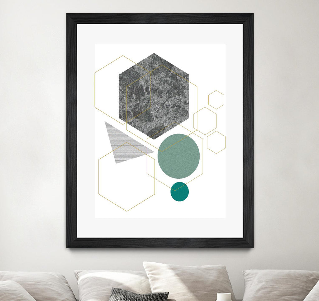 Marbled Deco II by Sabrina Balbuena on GIANT ART - grey  abstract abstract 