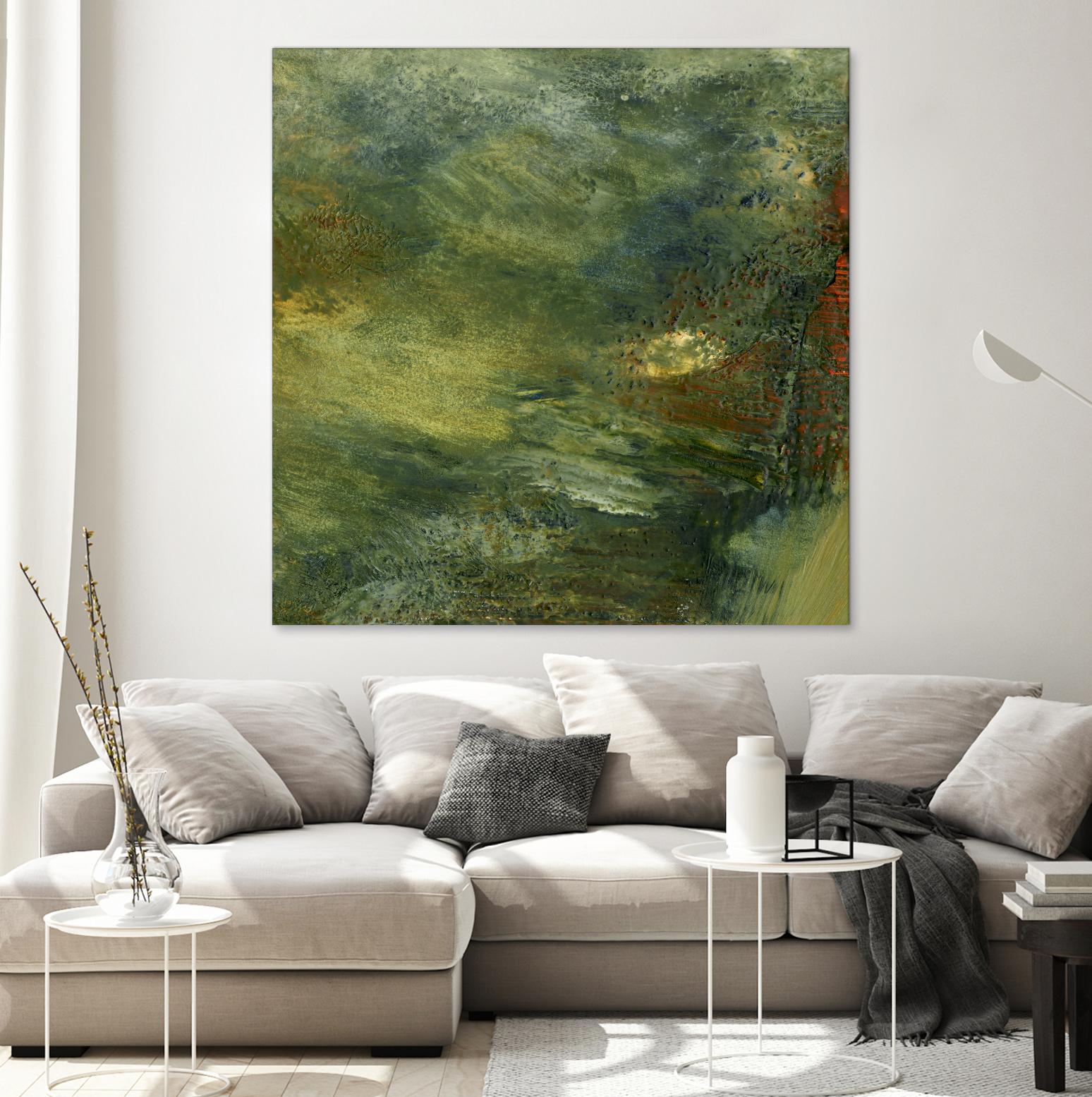 Encaustic Tile in Multi IV by Sharon Gordon on GIANT ART - orange abstract abstract