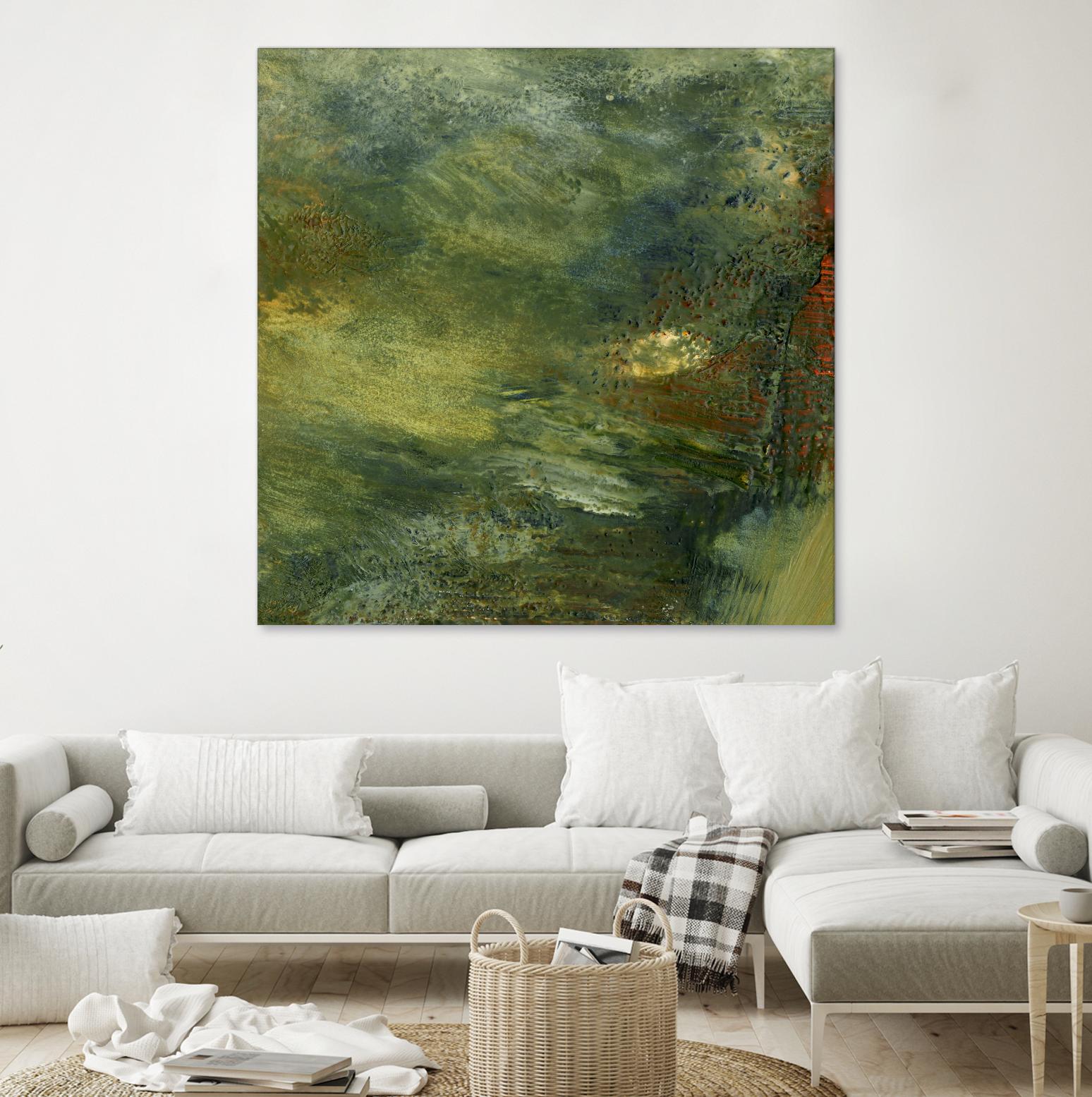 Encaustic Tile in Multi IV by Sharon Gordon on GIANT ART - orange abstract abstract