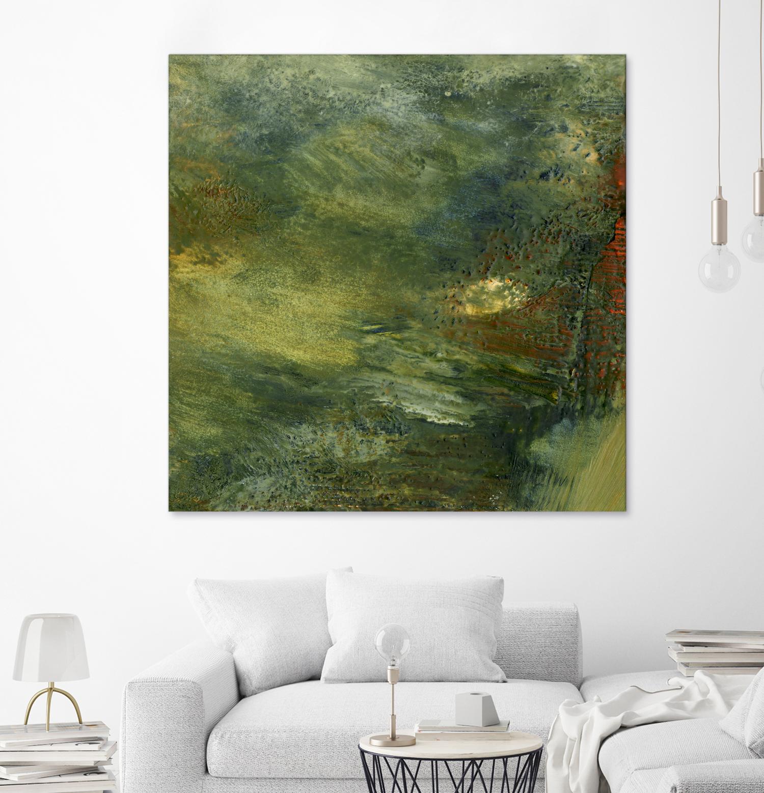 Encaustic Tile in Multi IV by Sharon Gordon on GIANT ART - orange abstract abstract