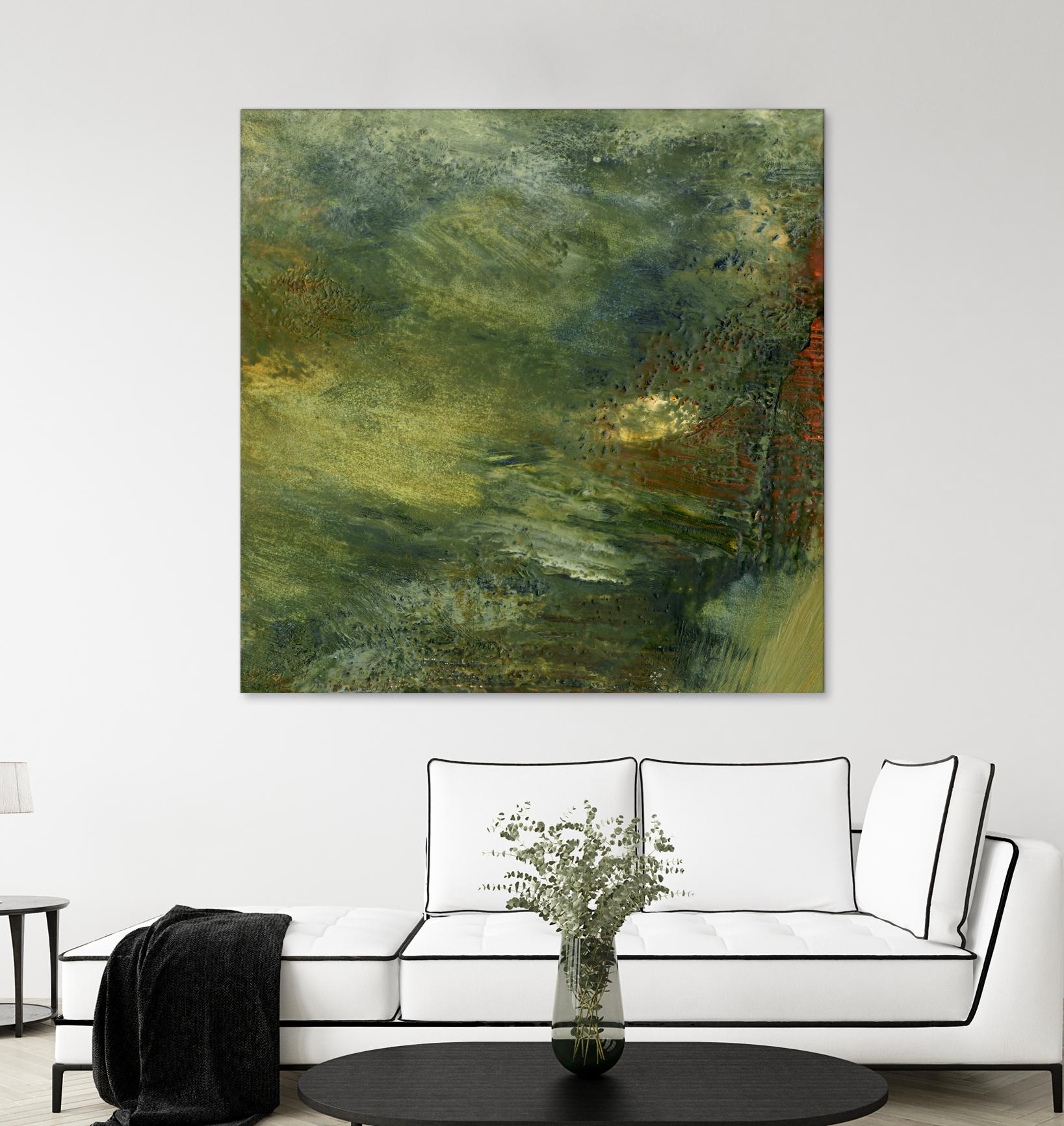 Encaustic Tile in Multi IV by Sharon Gordon on GIANT ART - orange abstract abstract