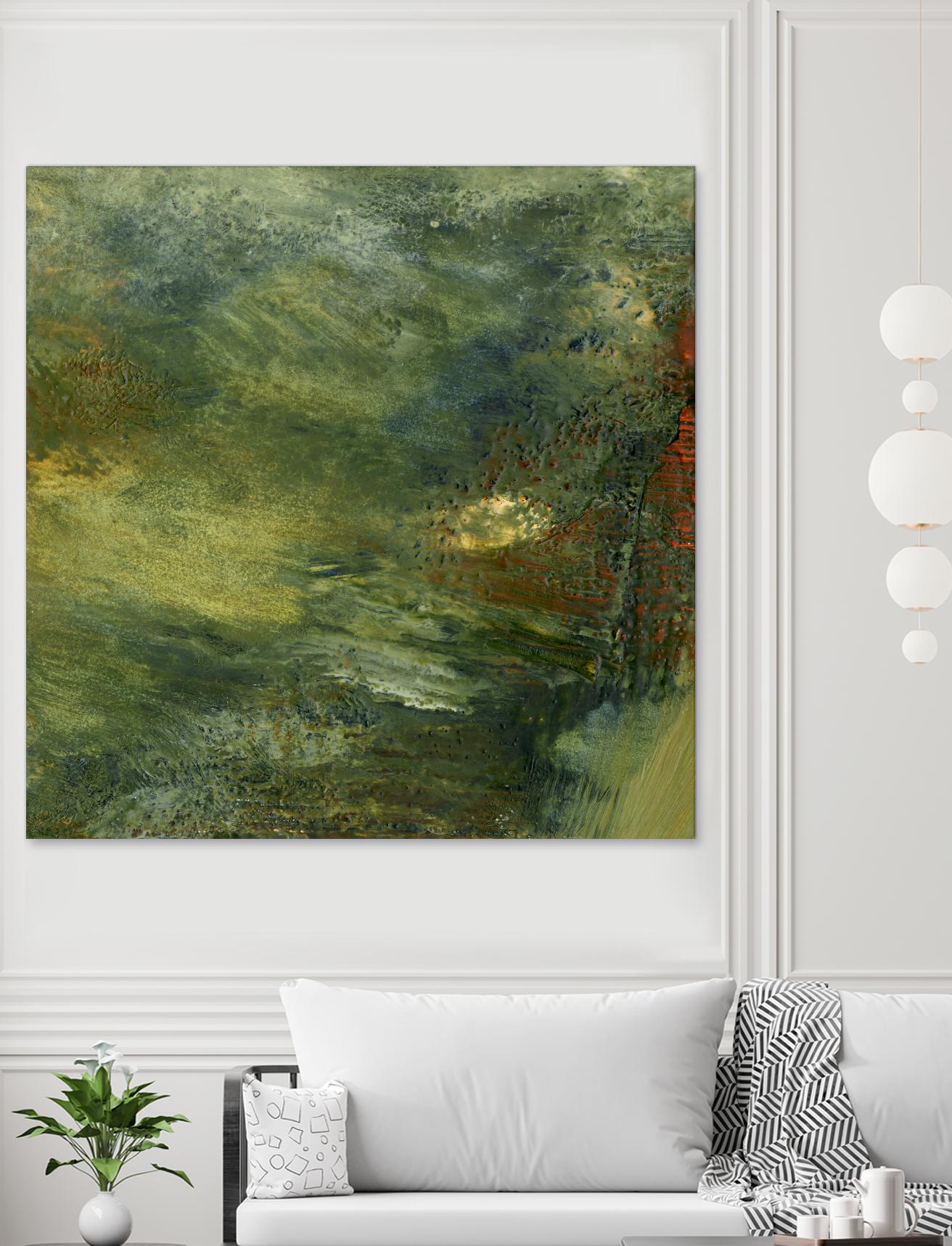 Encaustic Tile in Multi IV by Sharon Gordon on GIANT ART - orange abstract abstract