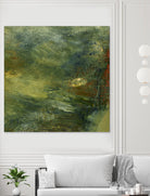 Encaustic Tile in Multi IV by Sharon Gordon on GIANT ART - orange abstract abstract