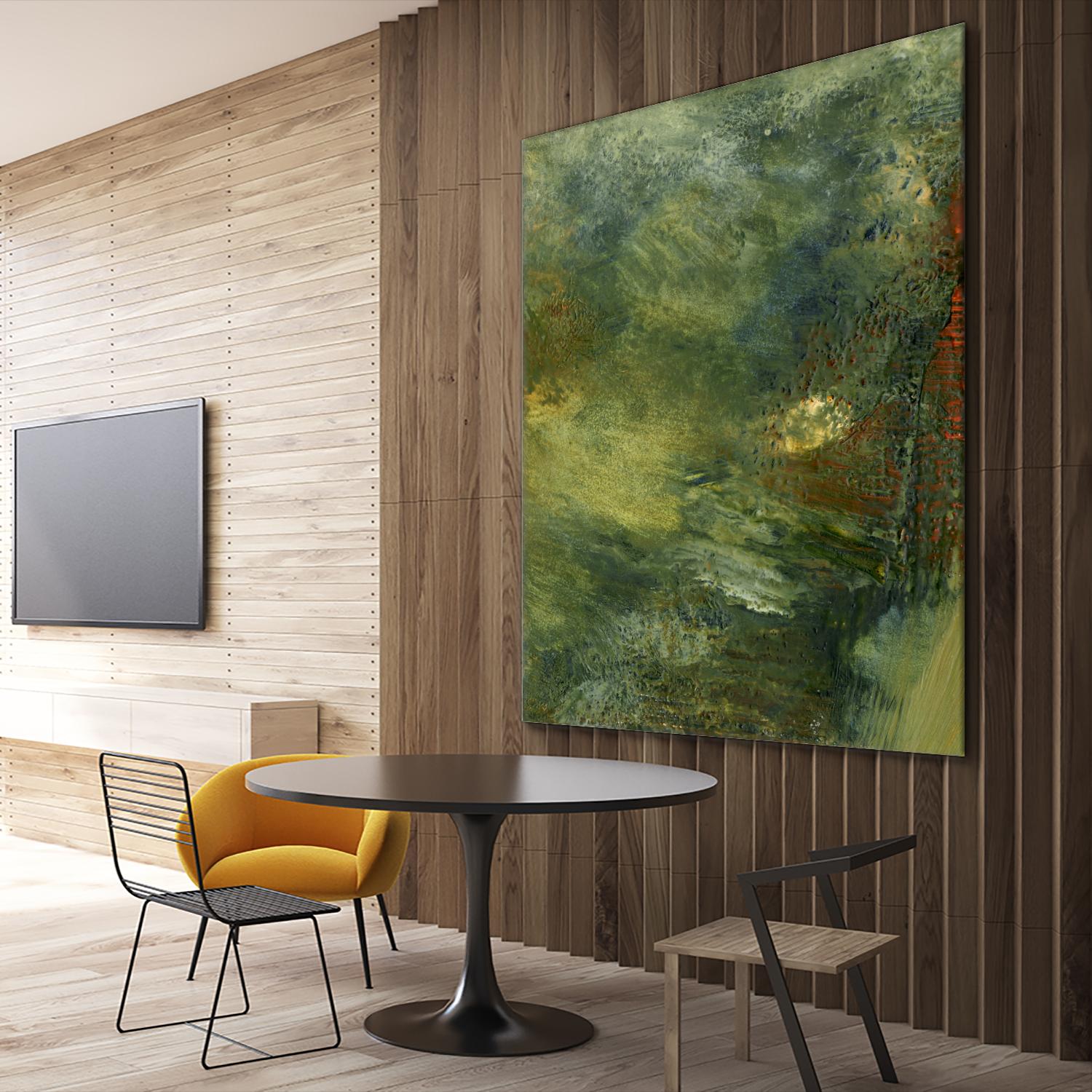 Encaustic Tile in Multi IV by Sharon Gordon on GIANT ART - orange abstract abstract