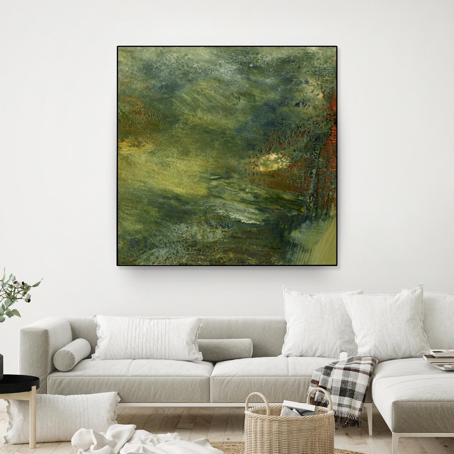 Encaustic Tile in Multi IV by Sharon Gordon on GIANT ART - orange abstract abstract