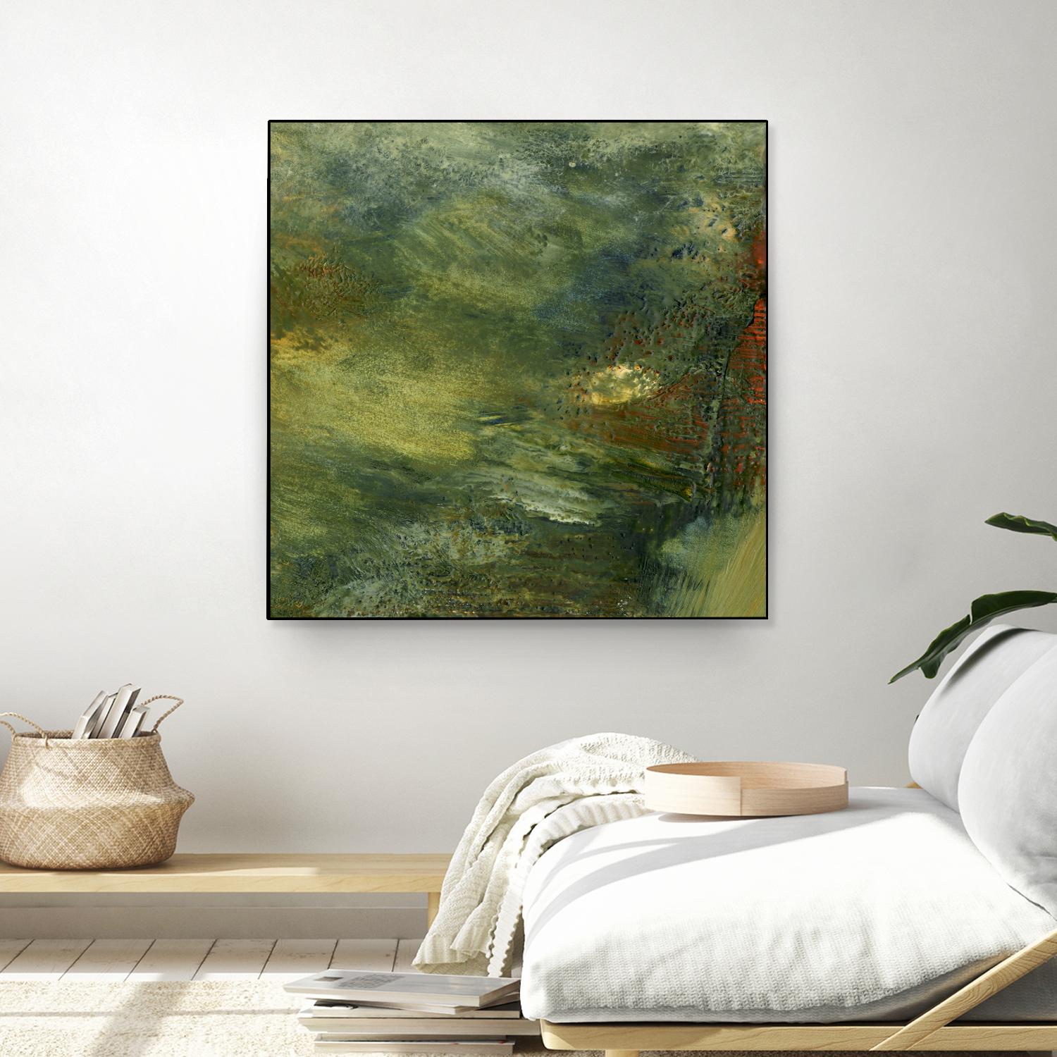 Encaustic Tile in Multi IV by Sharon Gordon on GIANT ART - orange abstract abstract