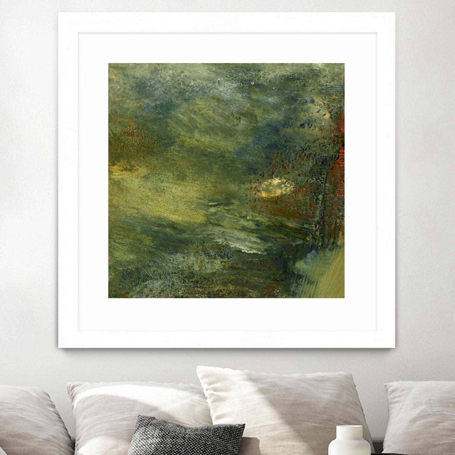 Encaustic Tile in Multi IV by Sharon Gordon on GIANT ART - orange abstract abstract