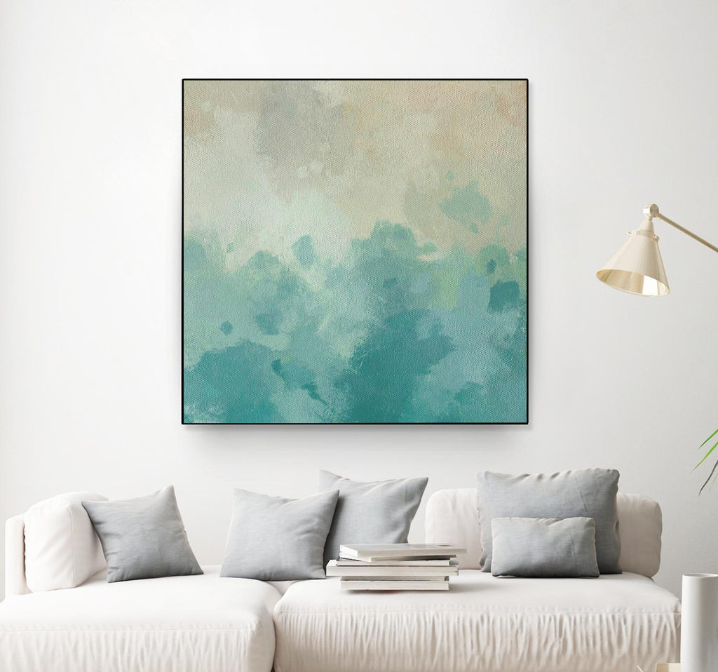 Summer's Calm I by Alonzo Saunders on GIANT ART - beige abstract abstract