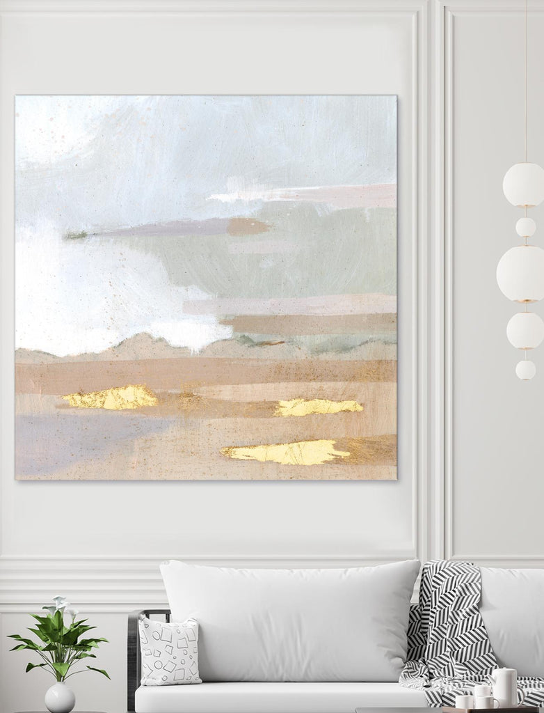Abstract Coastland I by Victoria Borges on GIANT ART - gold landscapes & seascapes abstract