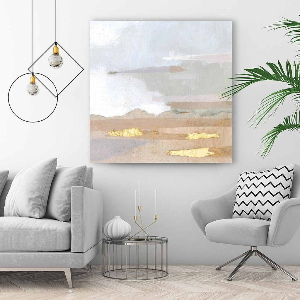 Abstract Coastland I by Victoria Borges on GIANT ART - gold landscapes & seascapes abstract