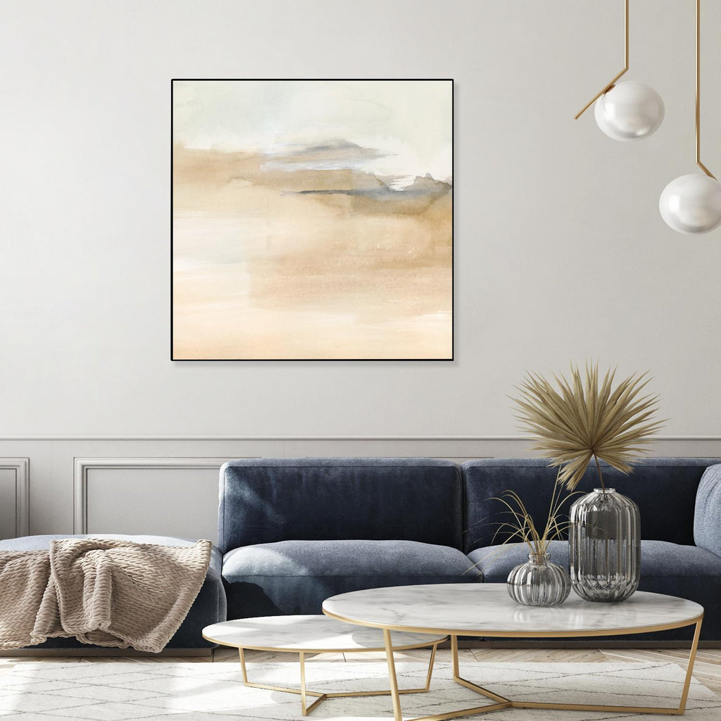 Cinnamon Shores I by Victoria Barnes on GIANT ART - beige coastal tropical abstract