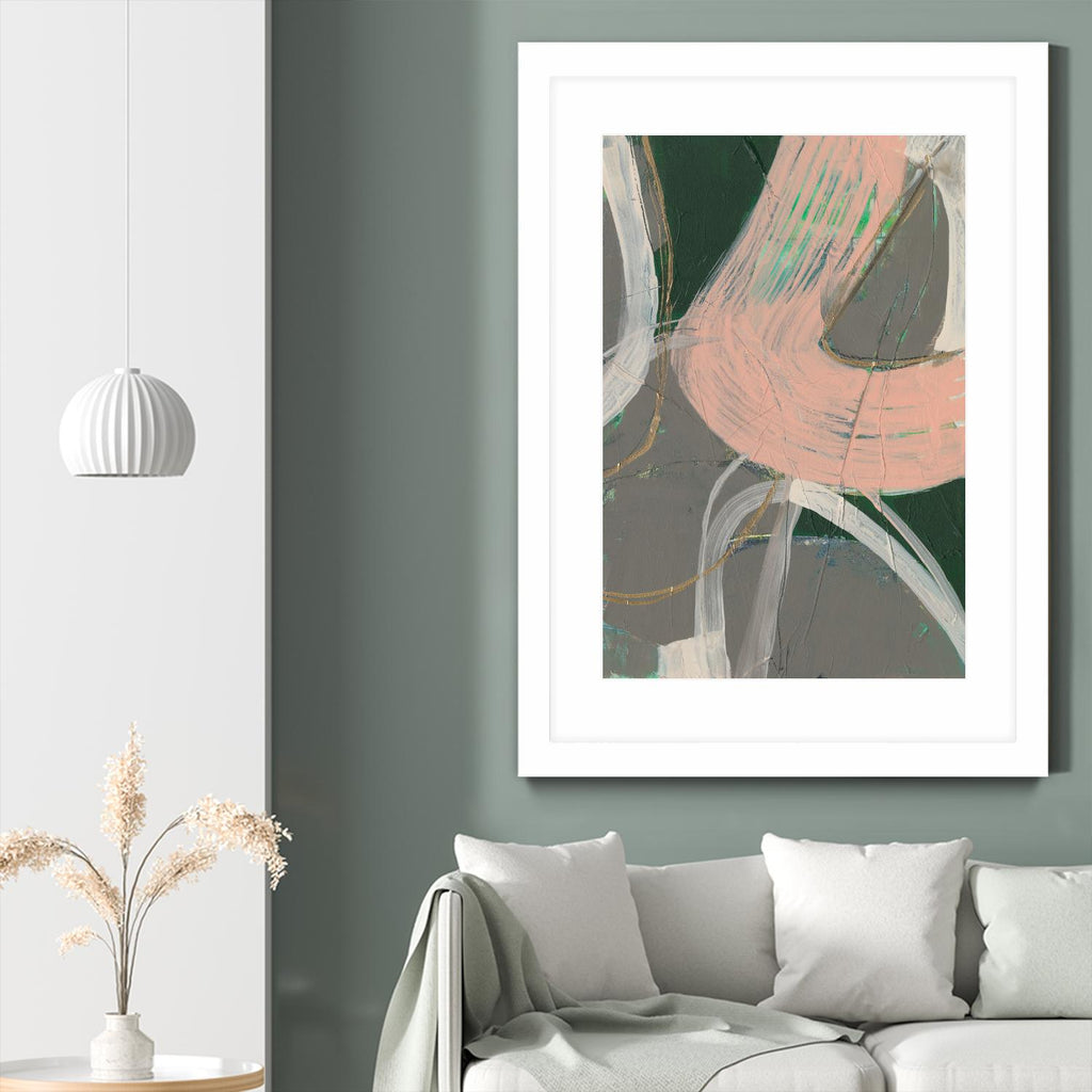 Connected Disconnect I by Jennifer Goldberger on GIANT ART - pink abstract abstract