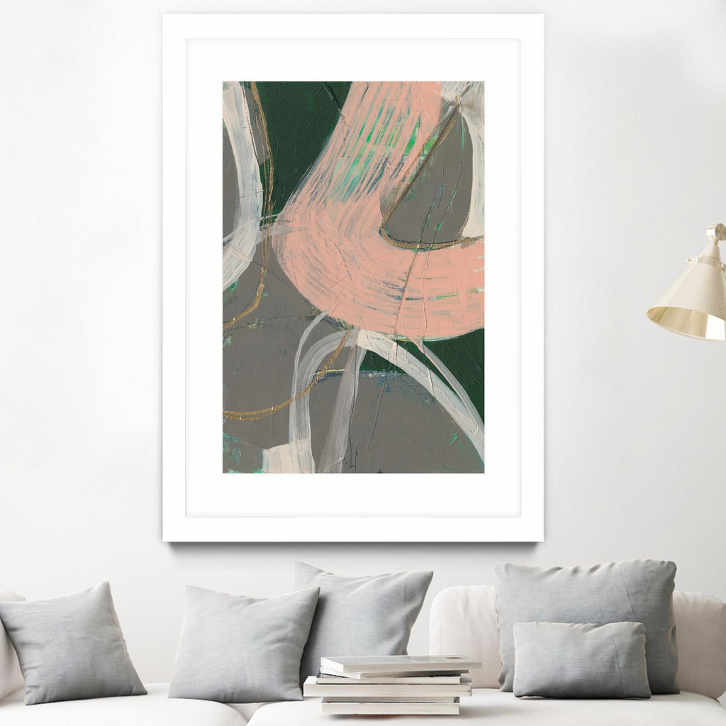 Connected Disconnect I by Jennifer Goldberger on GIANT ART - pink abstract abstract