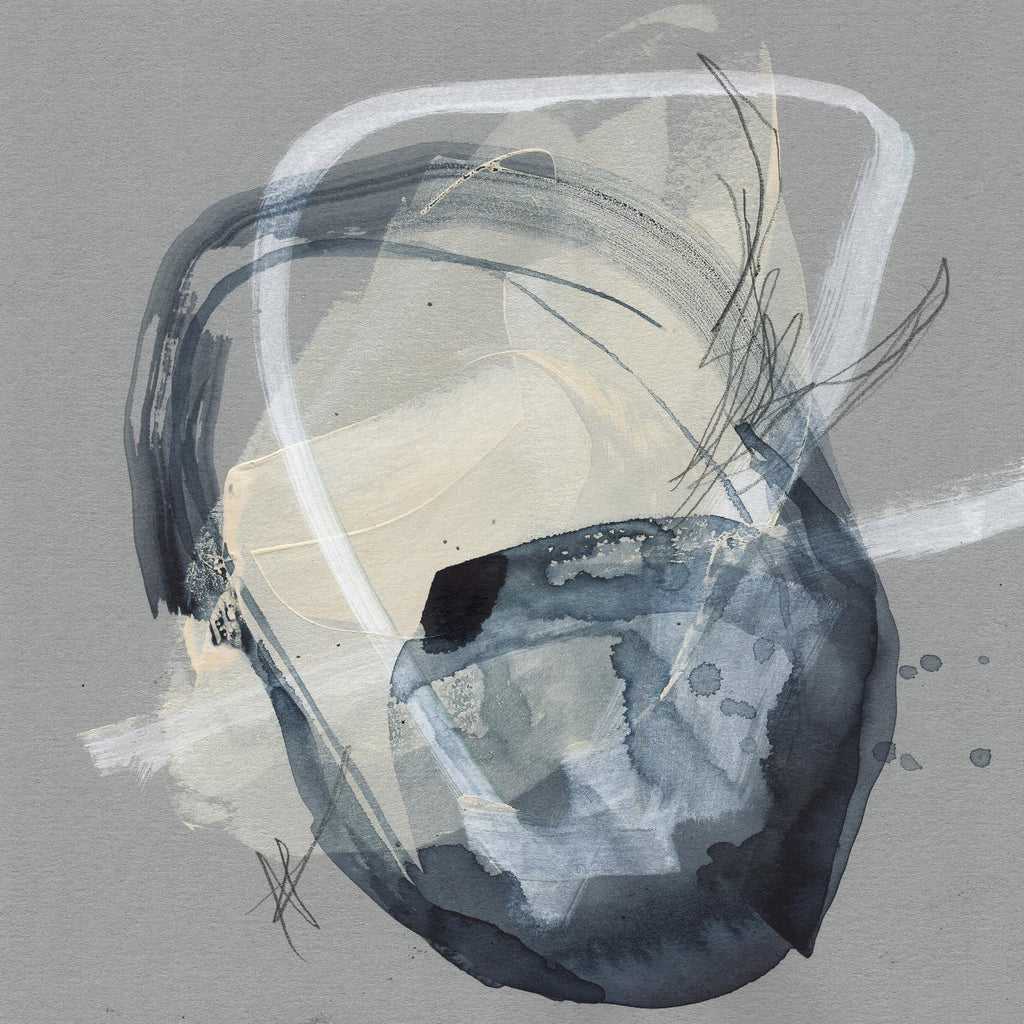 Tandem Loops I de Jennifer Goldberger sur GIANT ART - aquarelle beige abstraite