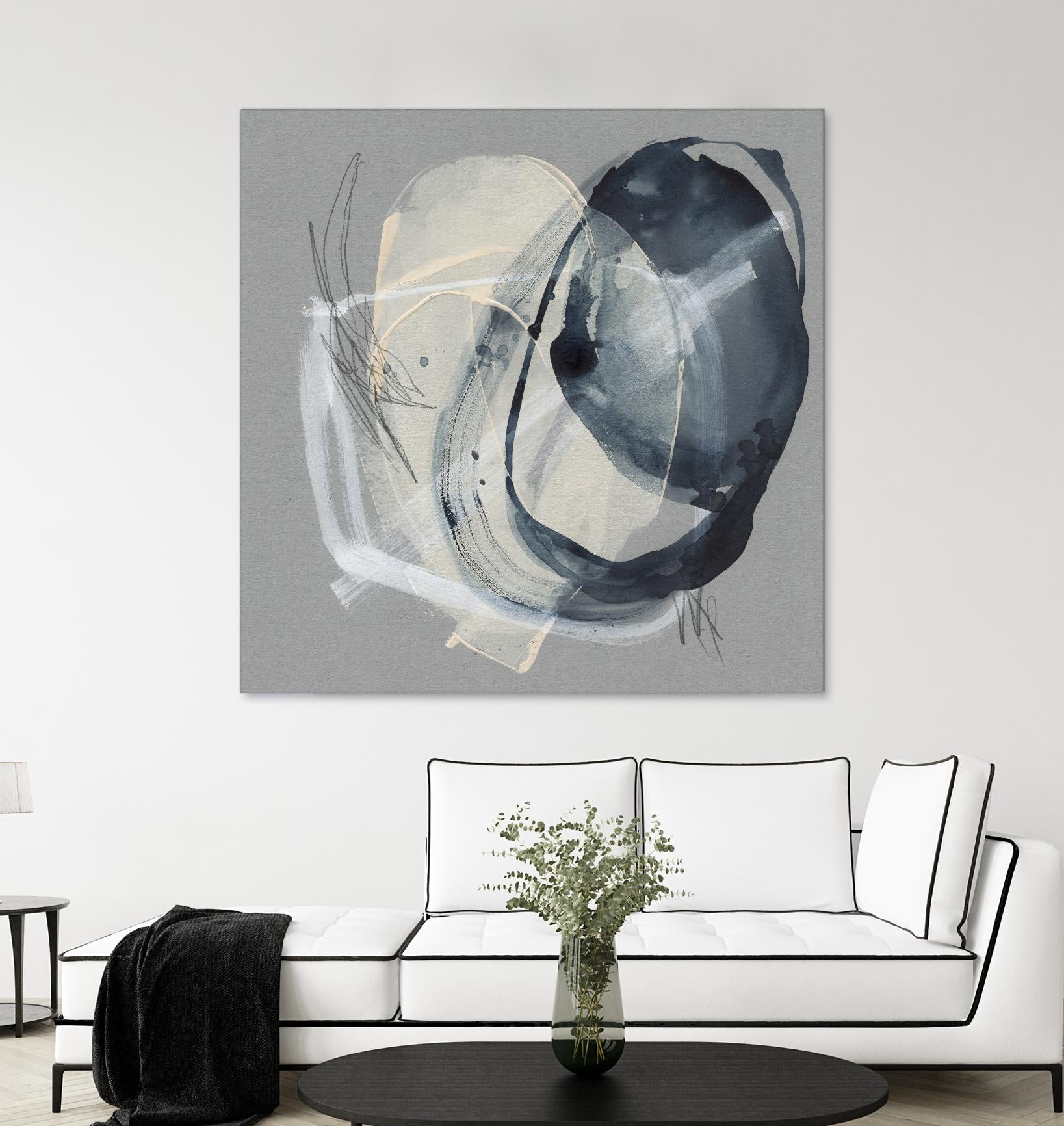 Tandem Loops II by Jennifer Goldberger on GIANT ART - beige abstract abstract
