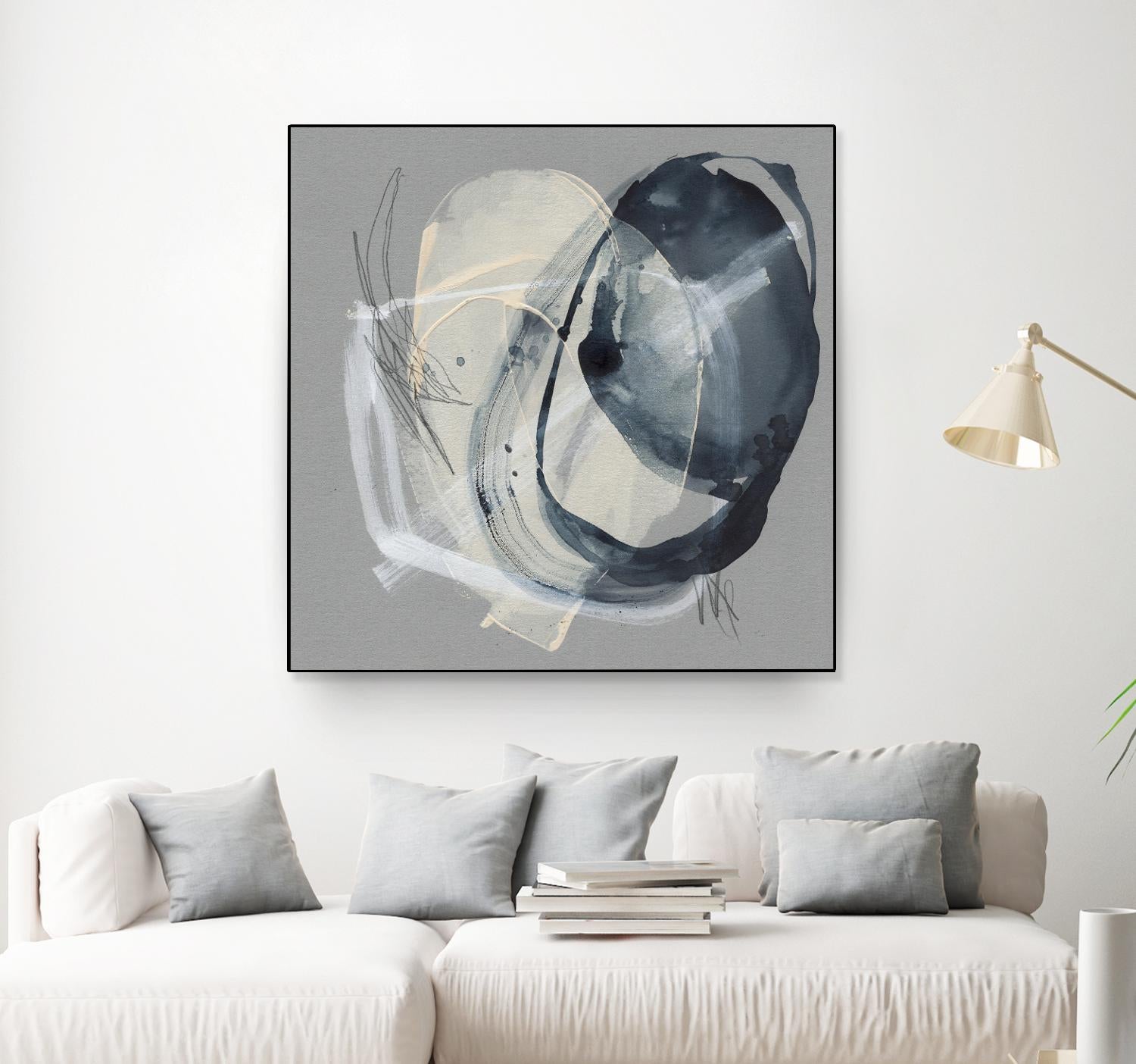 Tandem Loops II by Jennifer Goldberger on GIANT ART - beige abstract abstract