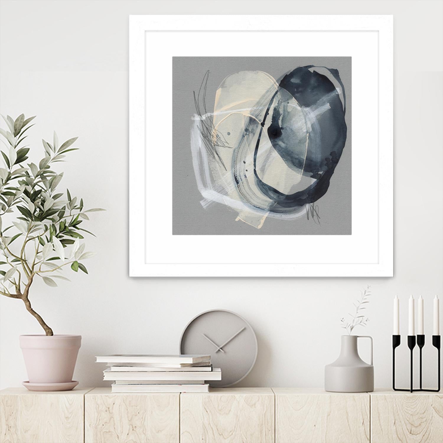 Tandem Loops II by Jennifer Goldberger on GIANT ART - beige abstract abstract