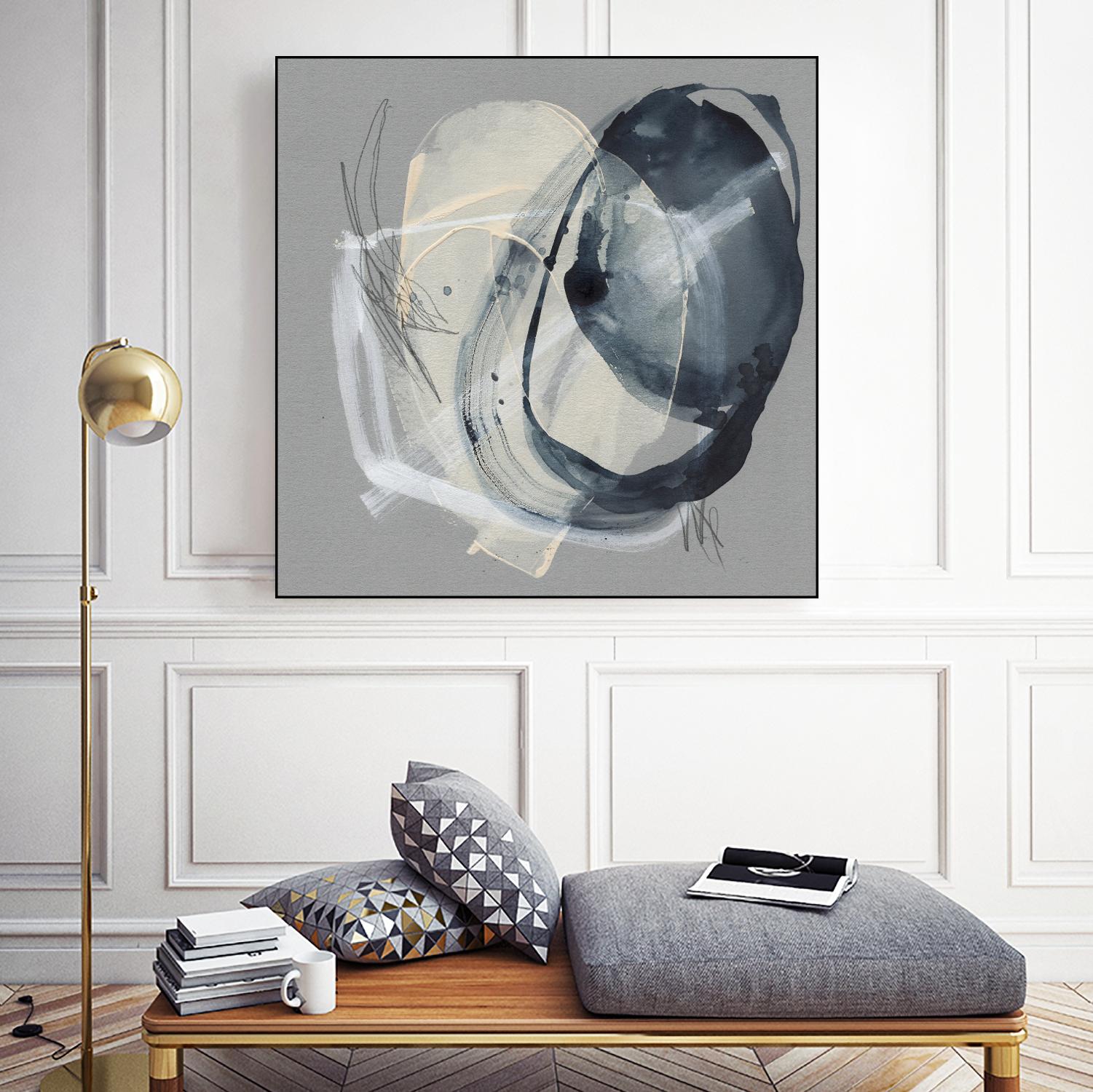 Tandem Loops II by Jennifer Goldberger on GIANT ART - beige abstract abstract