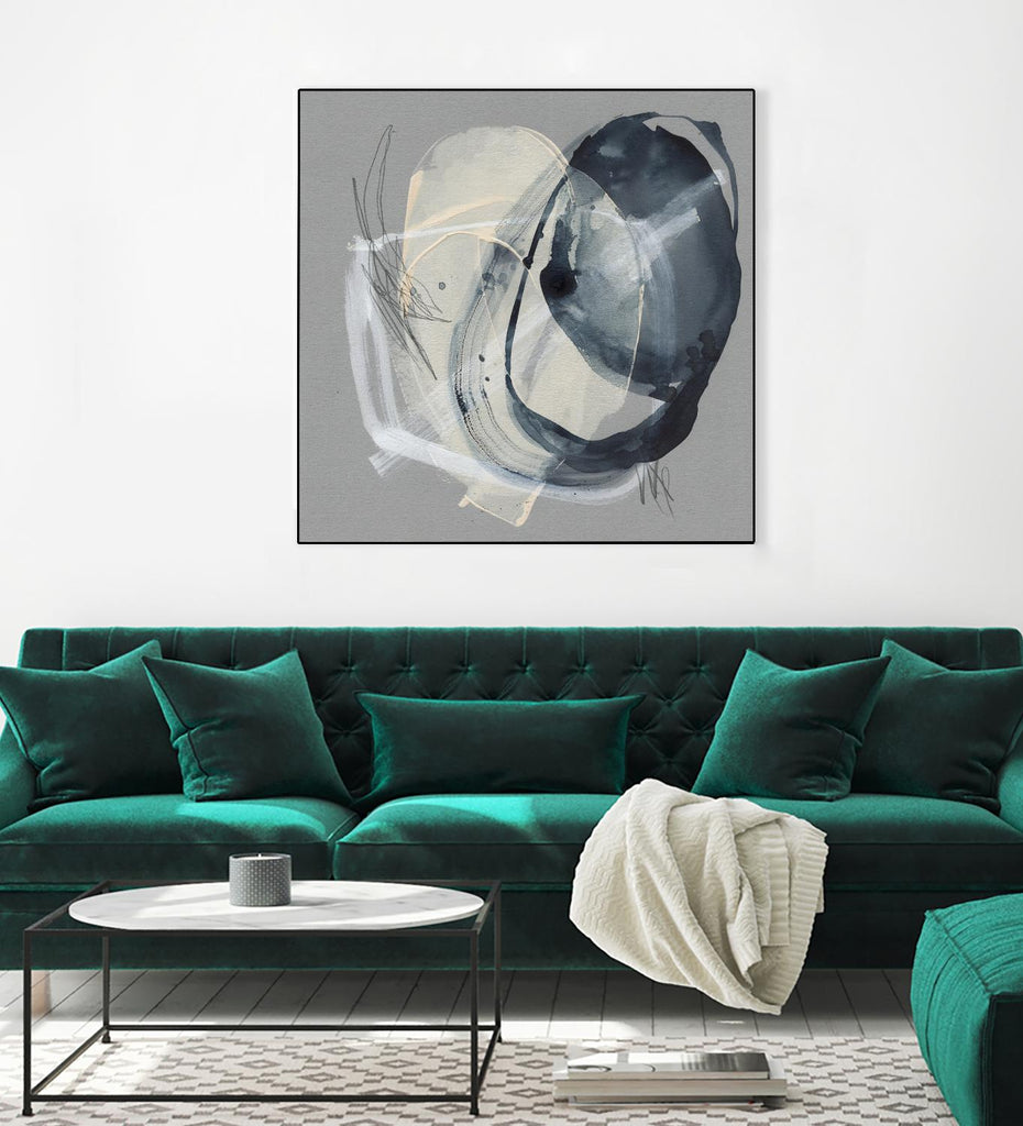 Tandem Loops II by Jennifer Goldberger on GIANT ART - beige abstract abstract