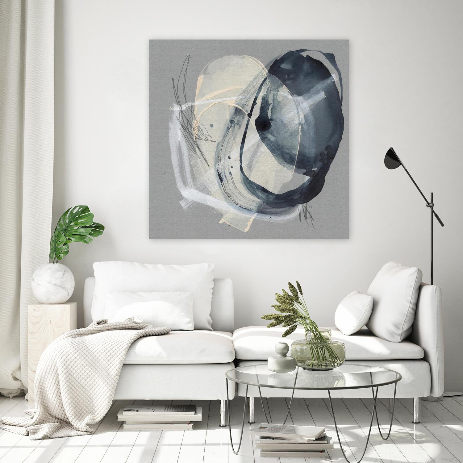 Tandem Loops II by Jennifer Goldberger on GIANT ART - beige abstract abstract