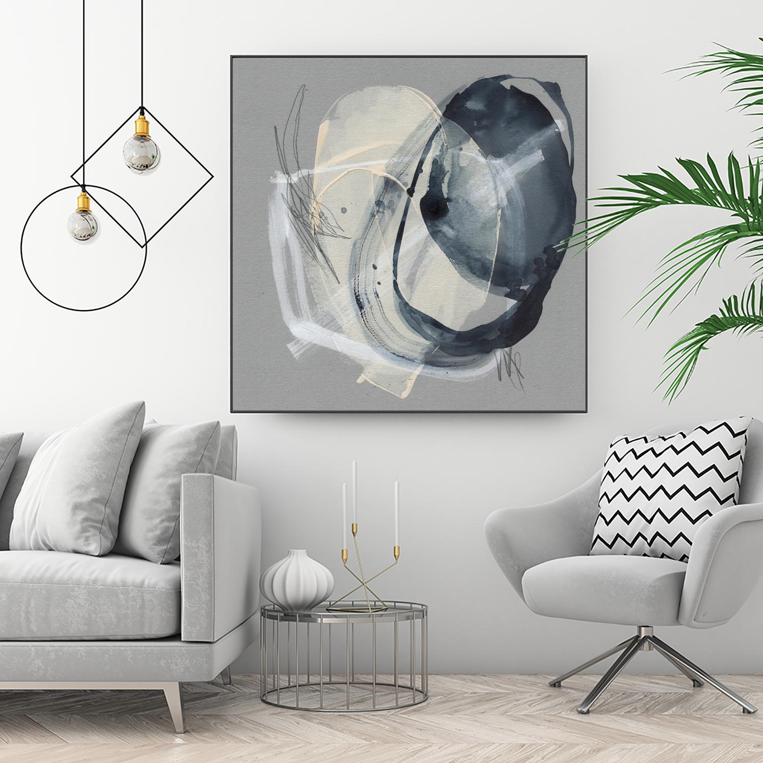 Tandem Loops II by Jennifer Goldberger on GIANT ART - beige abstract abstract