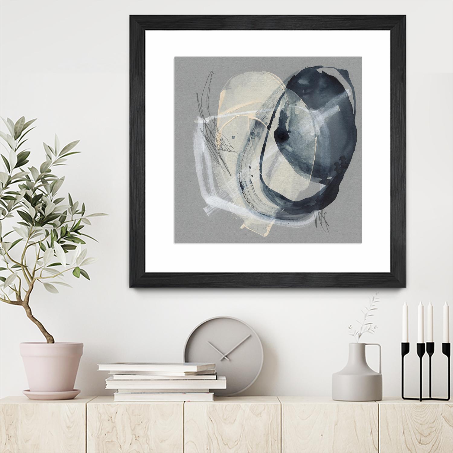 Tandem Loops II by Jennifer Goldberger on GIANT ART - beige abstract abstract