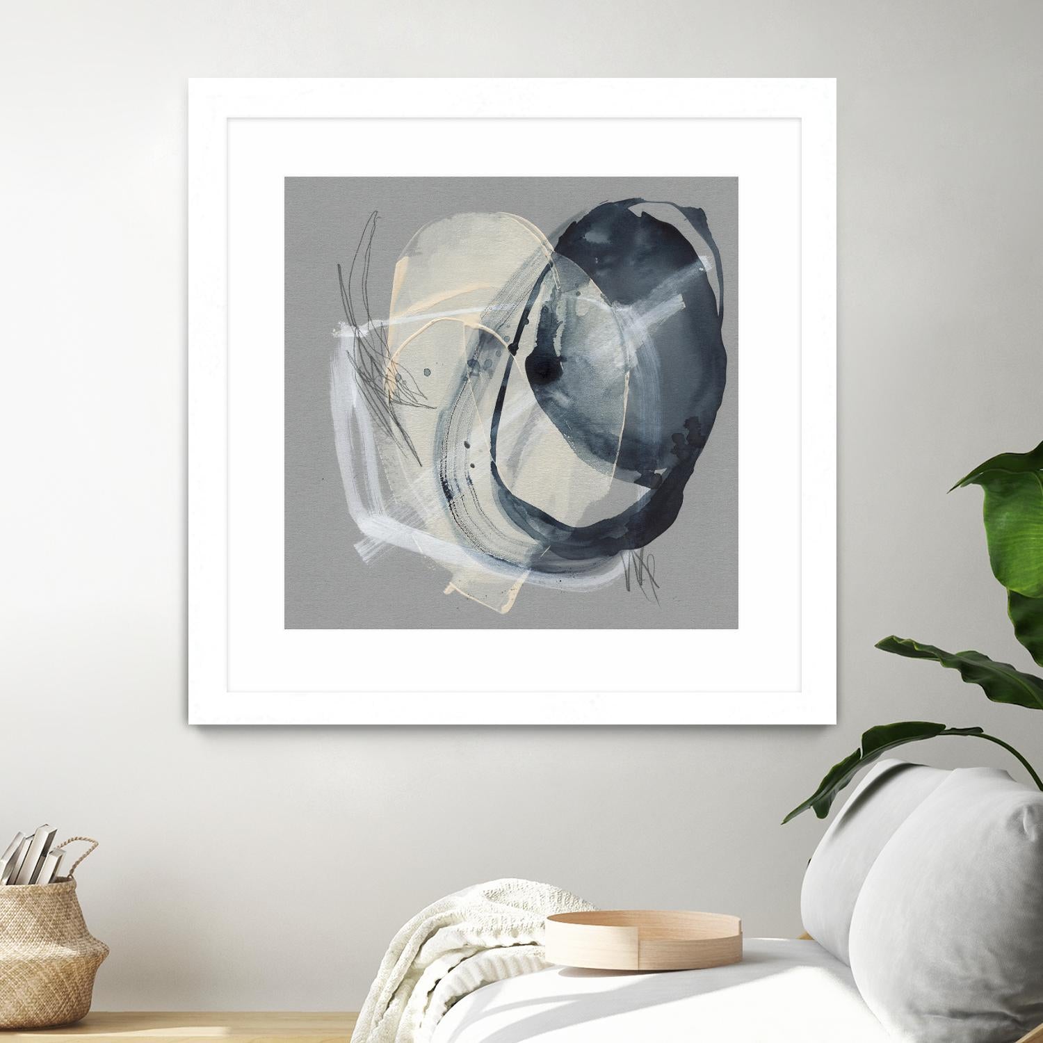 Tandem Loops II by Jennifer Goldberger on GIANT ART - beige abstract abstract