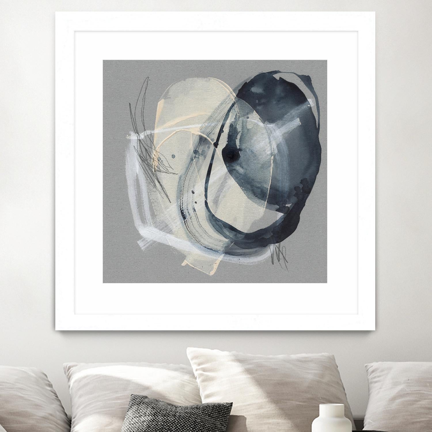 Tandem Loops II by Jennifer Goldberger on GIANT ART - beige abstract abstract