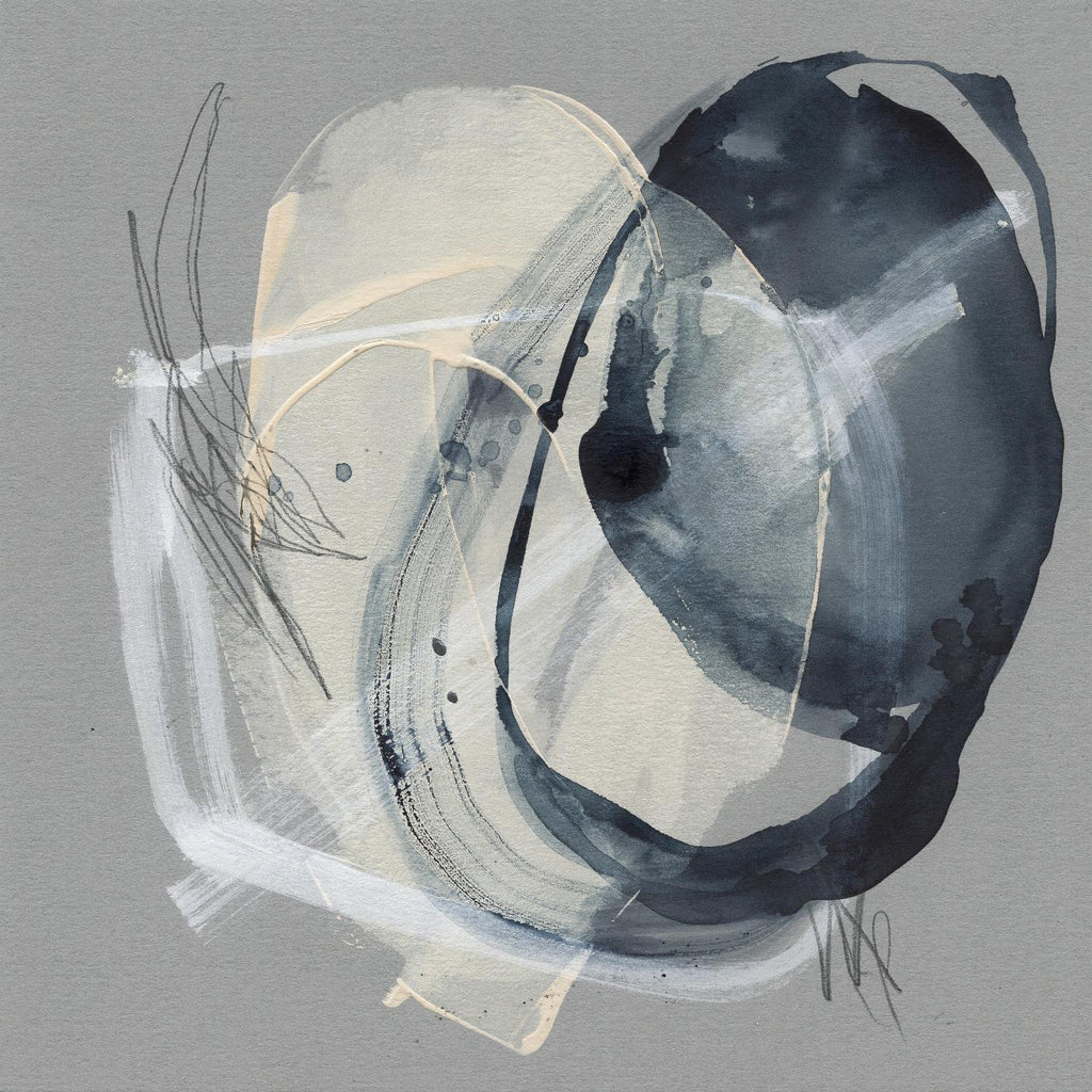 Tandem Loops II de Jennifer Goldberger sur GIANT ART - abstrait beige
