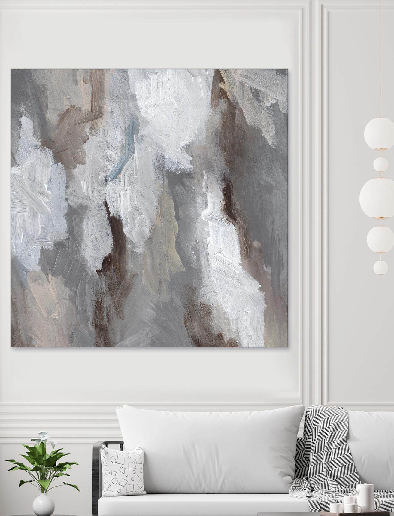 Cloudy Shapes I by Jennifer Parker on GIANT ART - beige abstract