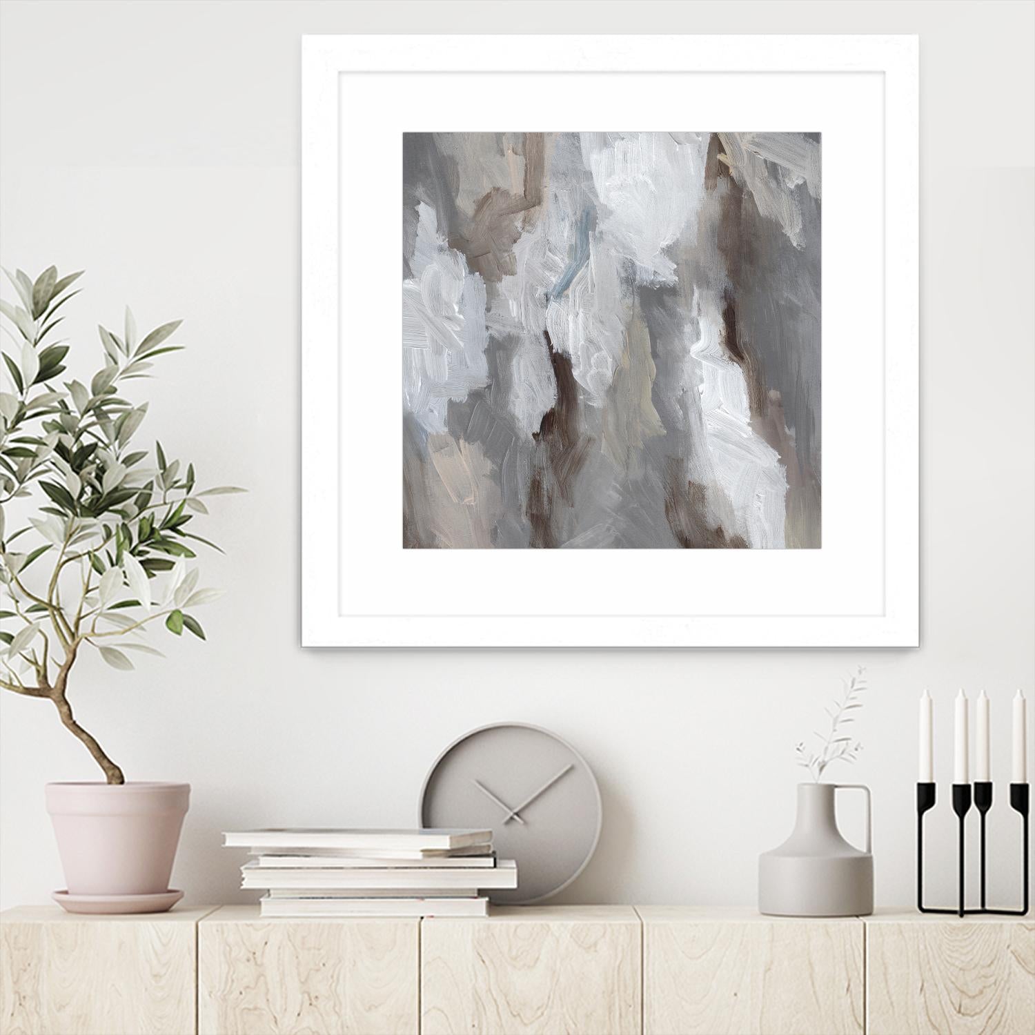 Cloudy Shapes I by Jennifer Parker on GIANT ART - beige abstract
