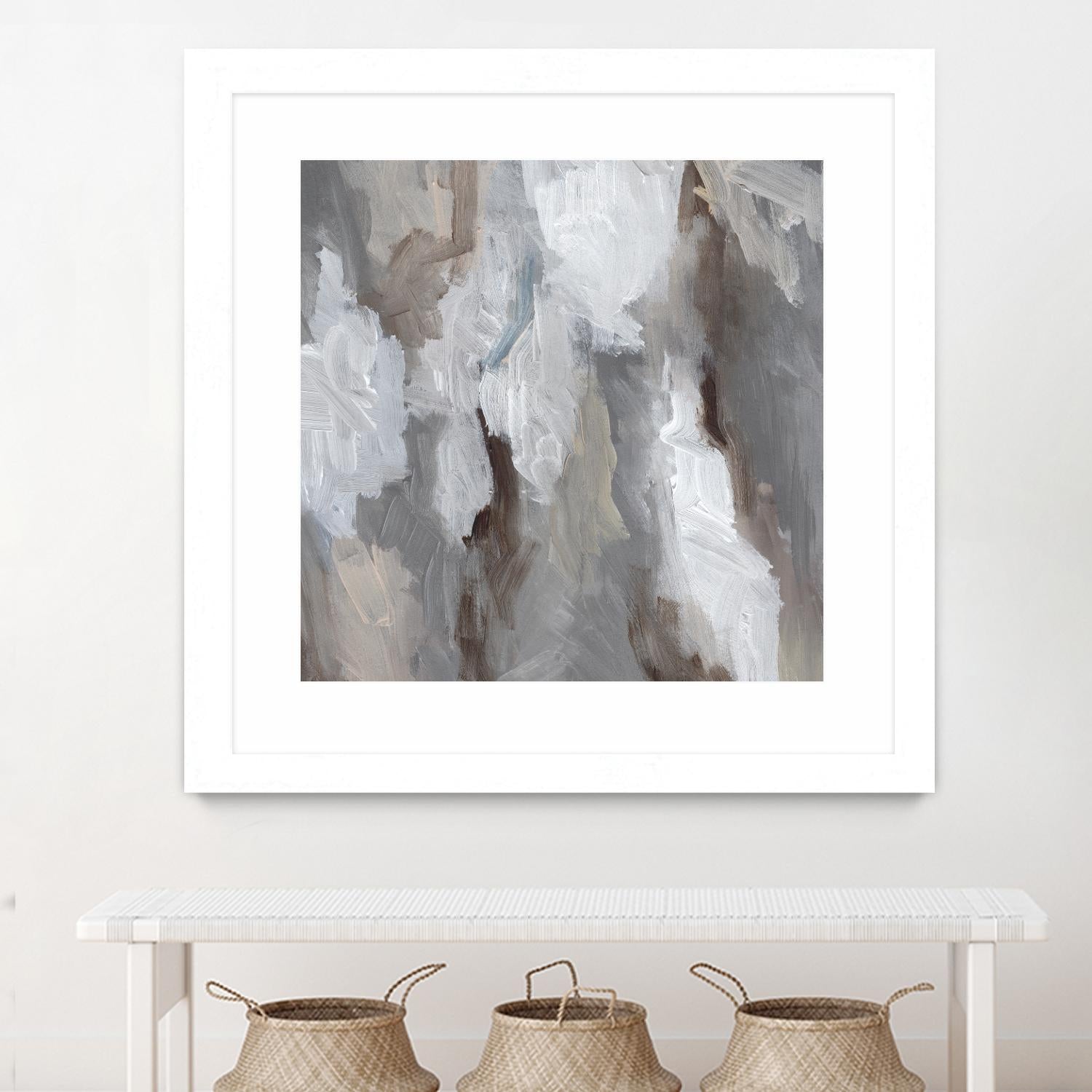 Cloudy Shapes I by Jennifer Parker on GIANT ART - beige abstract