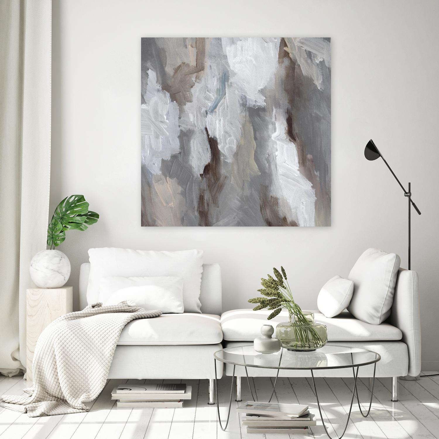Cloudy Shapes I by Jennifer Parker on GIANT ART - beige abstract