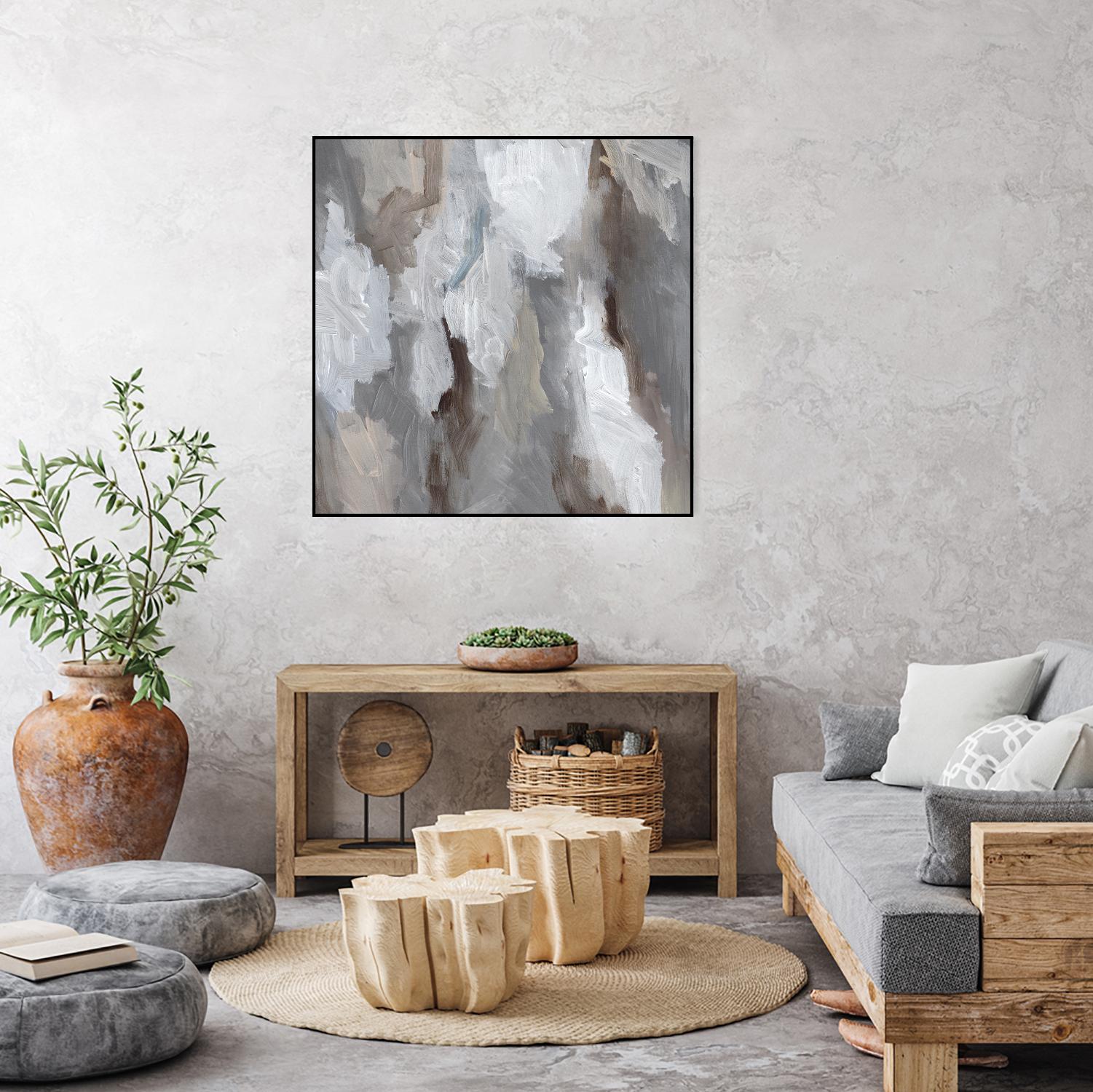 Cloudy Shapes I by Jennifer Parker on GIANT ART - beige abstract