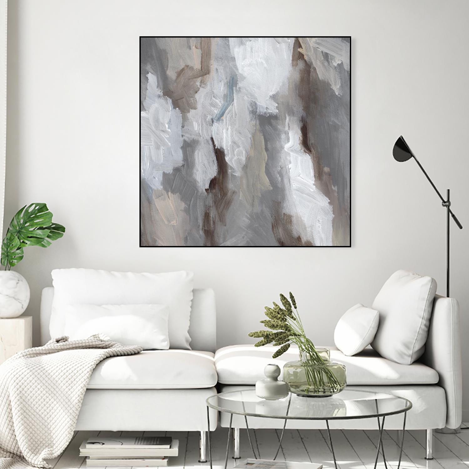 Cloudy Shapes I by Jennifer Parker on GIANT ART - beige abstract