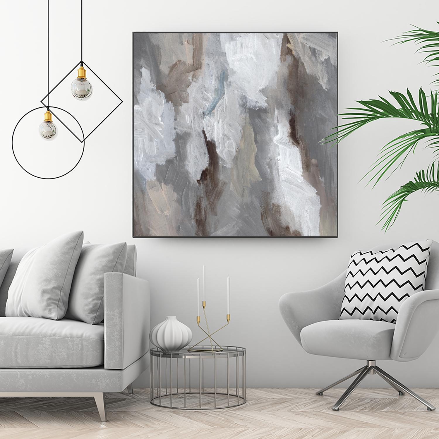 Cloudy Shapes I by Jennifer Parker on GIANT ART - beige abstract