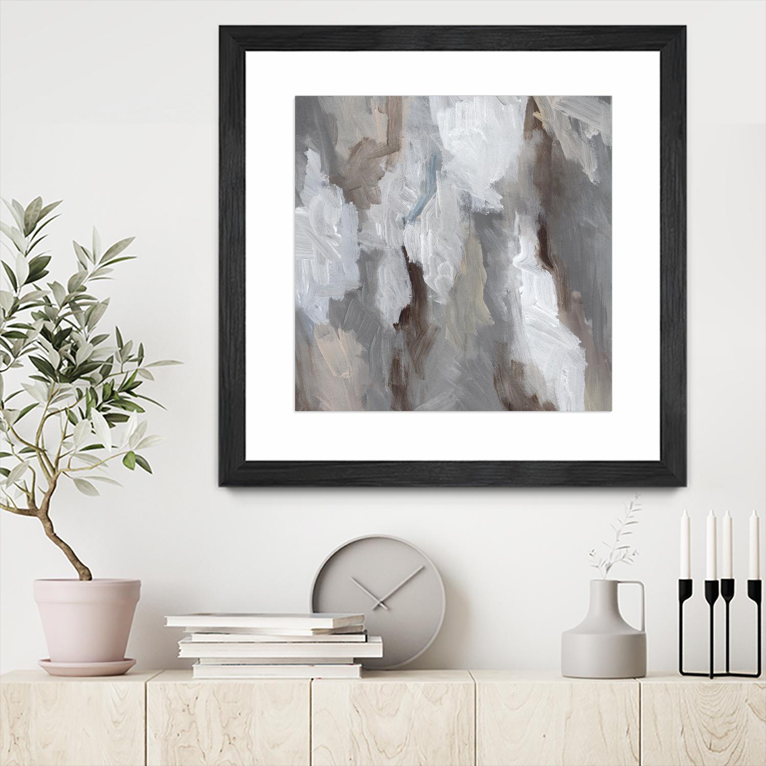Cloudy Shapes I by Jennifer Parker on GIANT ART - beige abstract